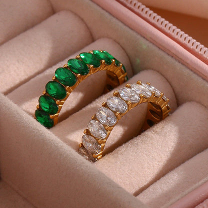 Antoinette Diamanten Simulant Gouden Ring
