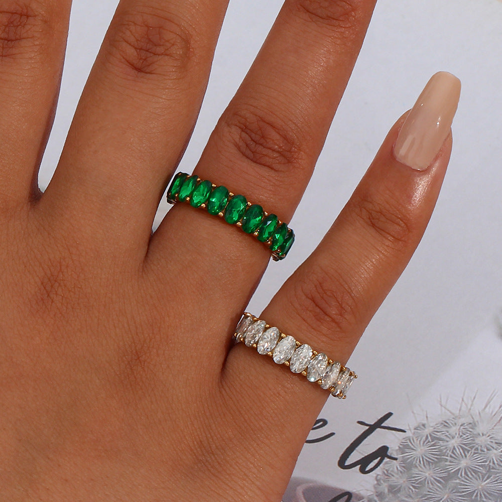 Antoinette Diamanten Simulant Gouden Ring