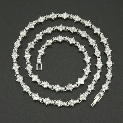Klassieke Cluster Tennisketting | Goud