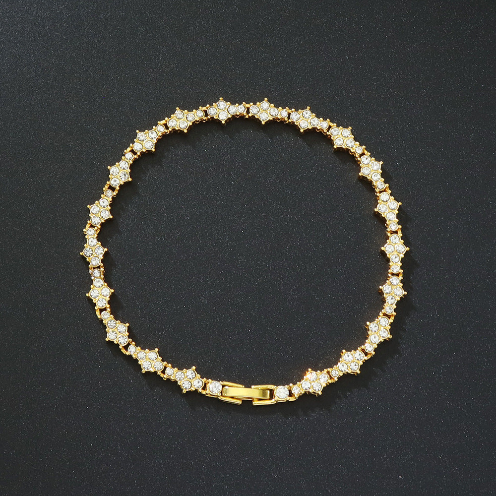 Klassieke Cluster Tennisarmband | Goud
