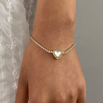 Cameron Diamanten Hart Tennisarmband