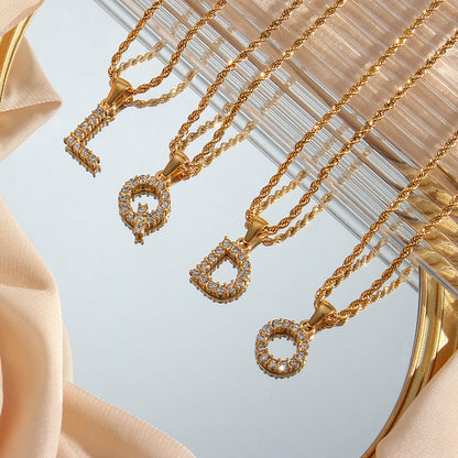 Maeve Letter Initiaal Diamanten Ketting