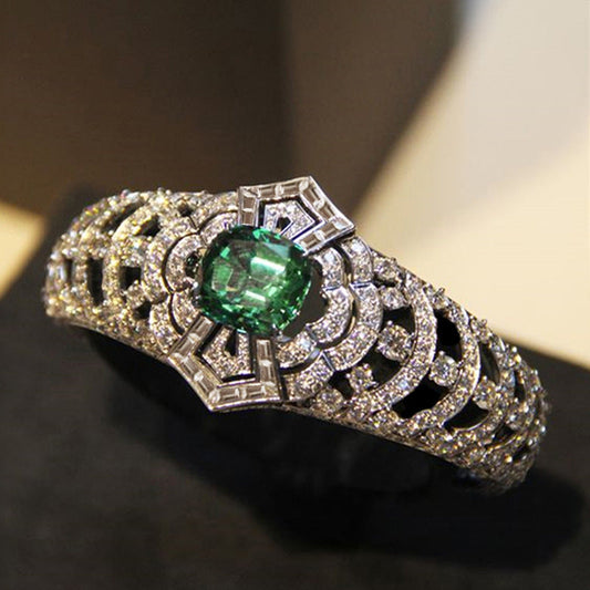 Smaragden Art Deco Ring | Witgoud
