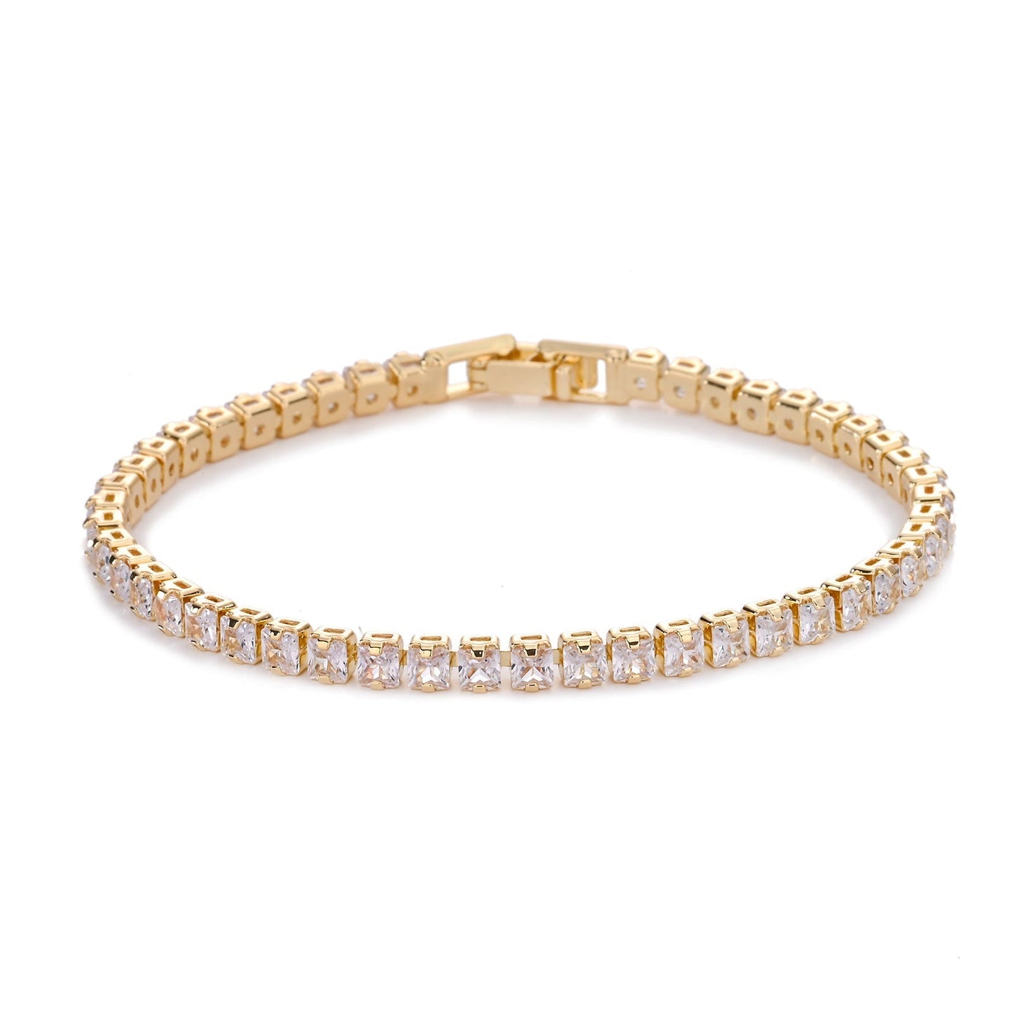Vierkante Tennisarmband | Goud