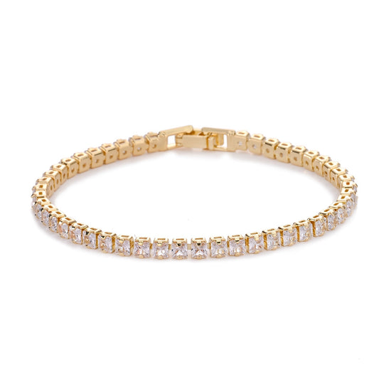 Vierkante Tennisarmband | Goud