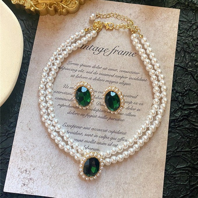 Imperial Parel Smaragden Sieraad Set