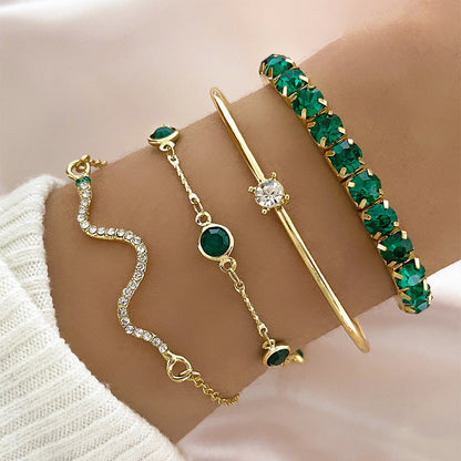 Gouden Smaragden Armband Set