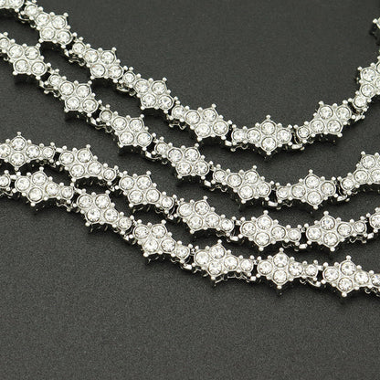Klassieke Cluster Tennisketting | Goud
