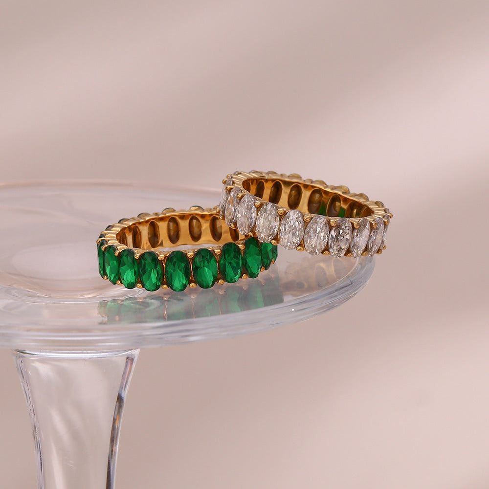 Antoinette Diamanten Simulant Gouden Ring