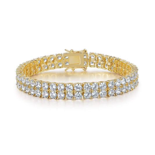 Double Row Tennisarmband | Goud