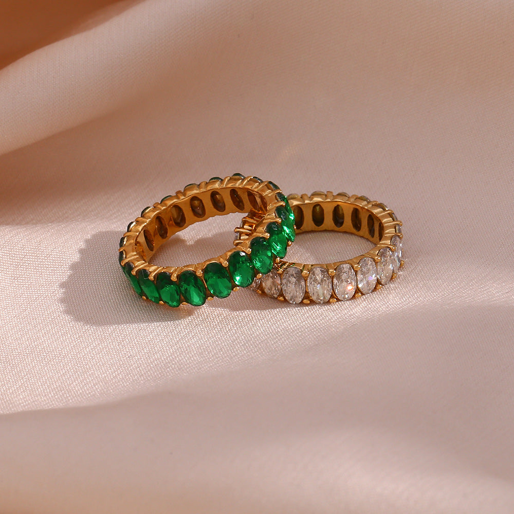 Antoinette Diamanten Simulant Gouden Ring