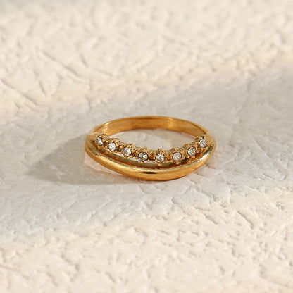 Adeline Diamanten Simulant Gouden Ring