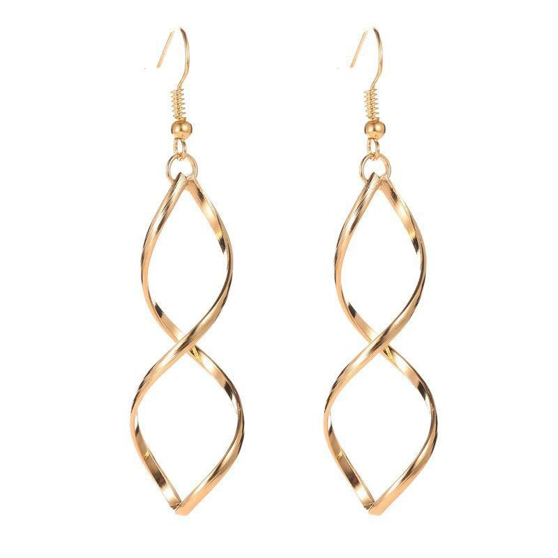 Spiral Dangle Oorbellen | Goud