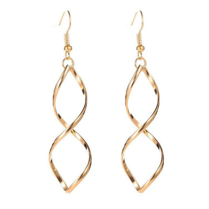 Spiral Dangle Oorbellen | Goud