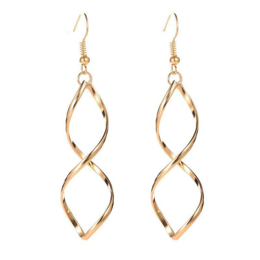 Spiral Dangle Oorbellen | Goud