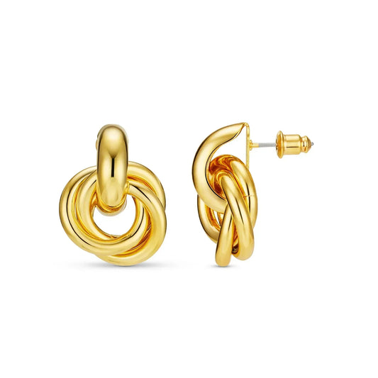 Statement Interlocking Oorbellen | Goud