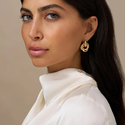 Statement Interlocking Oorbellen | Goud