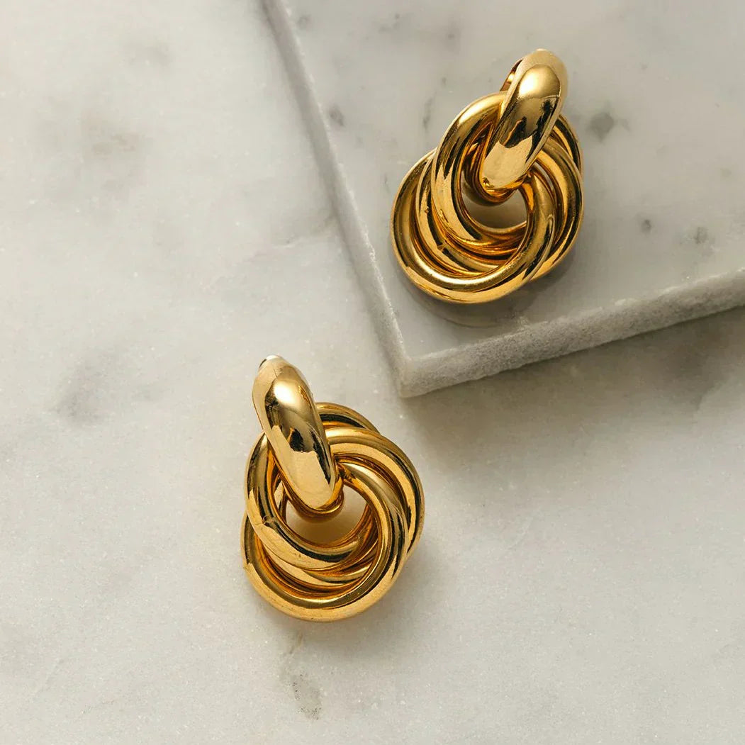 Statement Interlocking Oorbellen | Goud