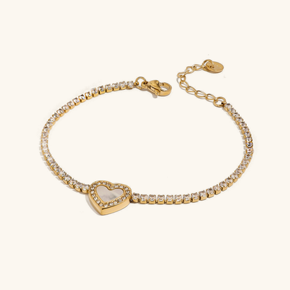 Cameron Diamanten Hart Tennisarmband
