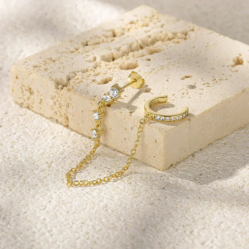 Audra Ketting Cuff Oorbel