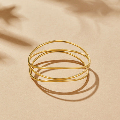 Sabrina Gouden Gelaagde Bangle