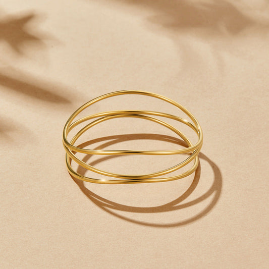 Sabrina Gouden Gelaagde Bangle