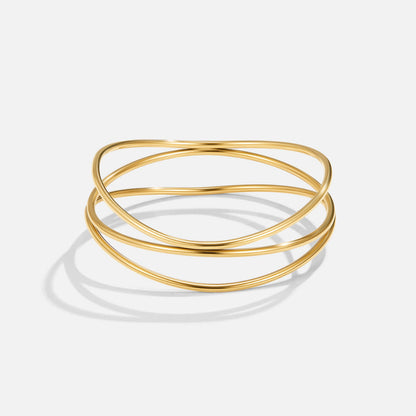 Sabrina Gouden Gelaagde Bangle