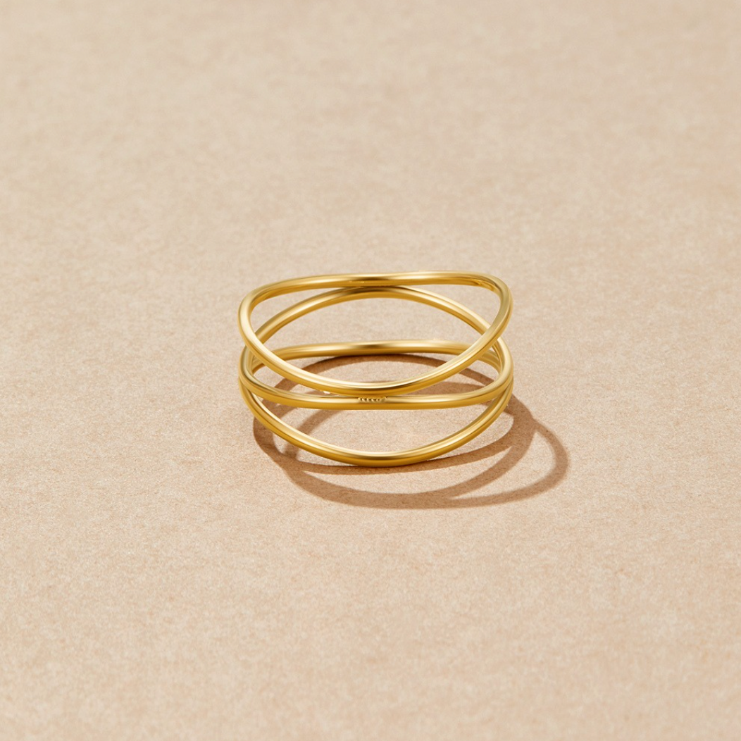 Gouden Minimalistische Wikkel Ring