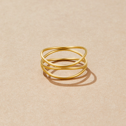 Gouden Minimalistische Wikkel Ring