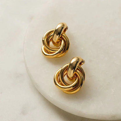 Statement Interlocking Oorbellen | Goud