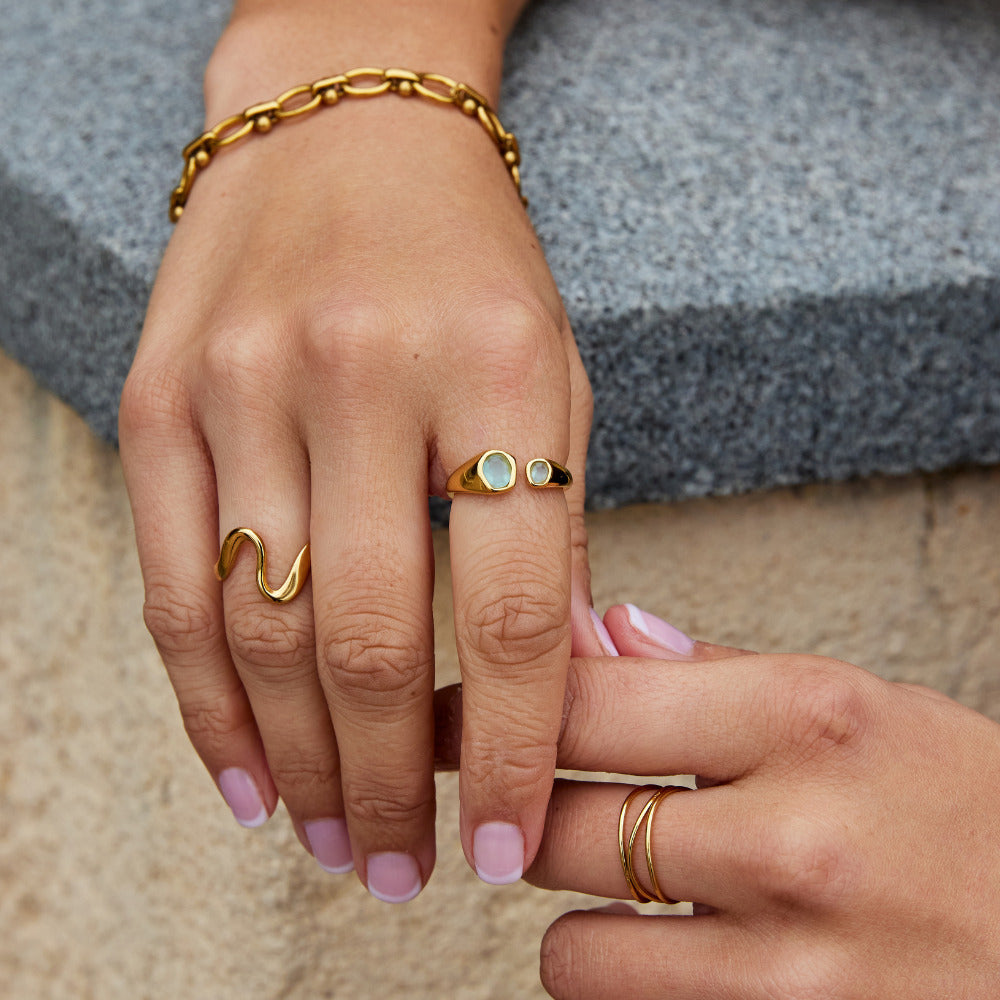 Vintage Aquamarijn Wrap Ring
