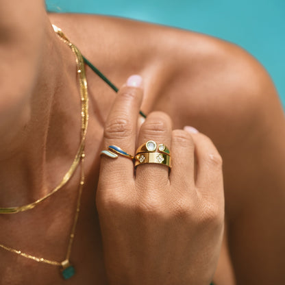 Vintage Aquamarijn Wrap Ring