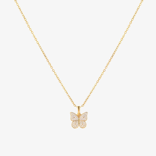 Radiant Vlinder Ketting | Goud