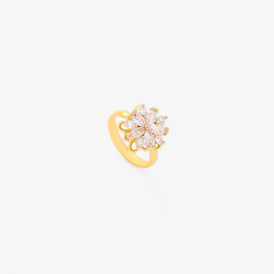 Flora Accent Draaiende Ring | Goud