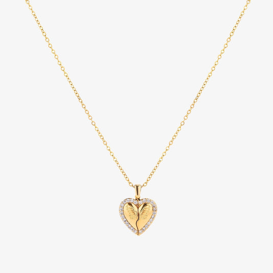 Vlinder Hart Ketting | Goud