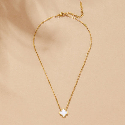 Witte Klaver Ketting