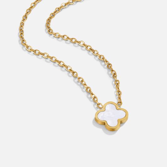 Witte Klaver Ketting