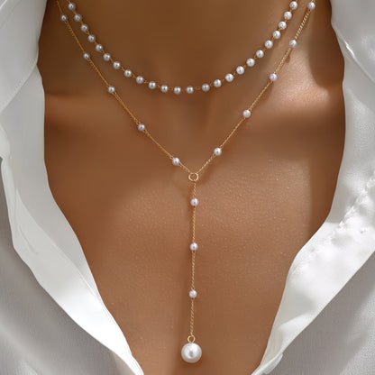 De Graduated Parel Strand Ketting