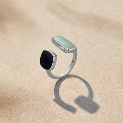 Aquamarijn Wikkel Zilveren Ring