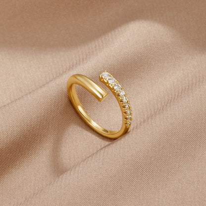 Arya Gouden & Kristallen Wrap Ring