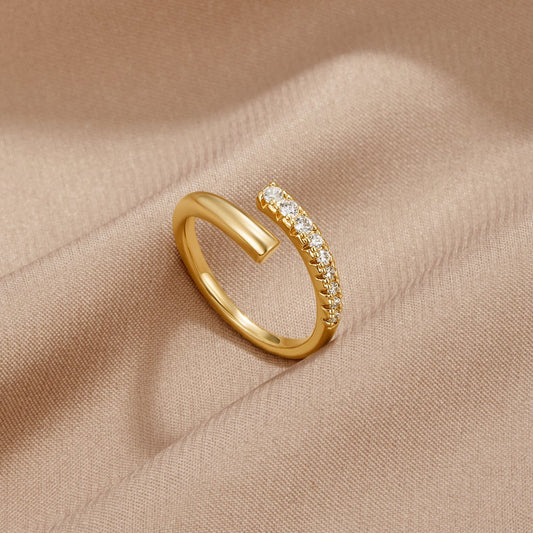 Arya Gouden & Kristallen Wrap Ring