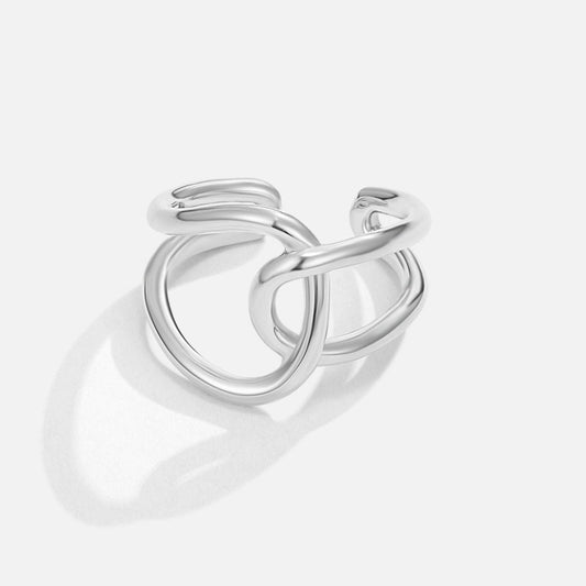 Zilveren Interlocking Open Ring