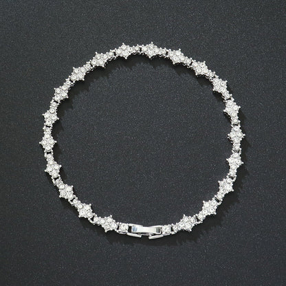 Klassieke Cluster Tennisarmband | Goud