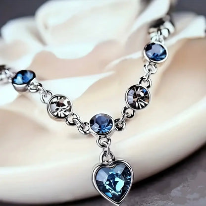 Oceaan Hart Glow Armband | Witgoud