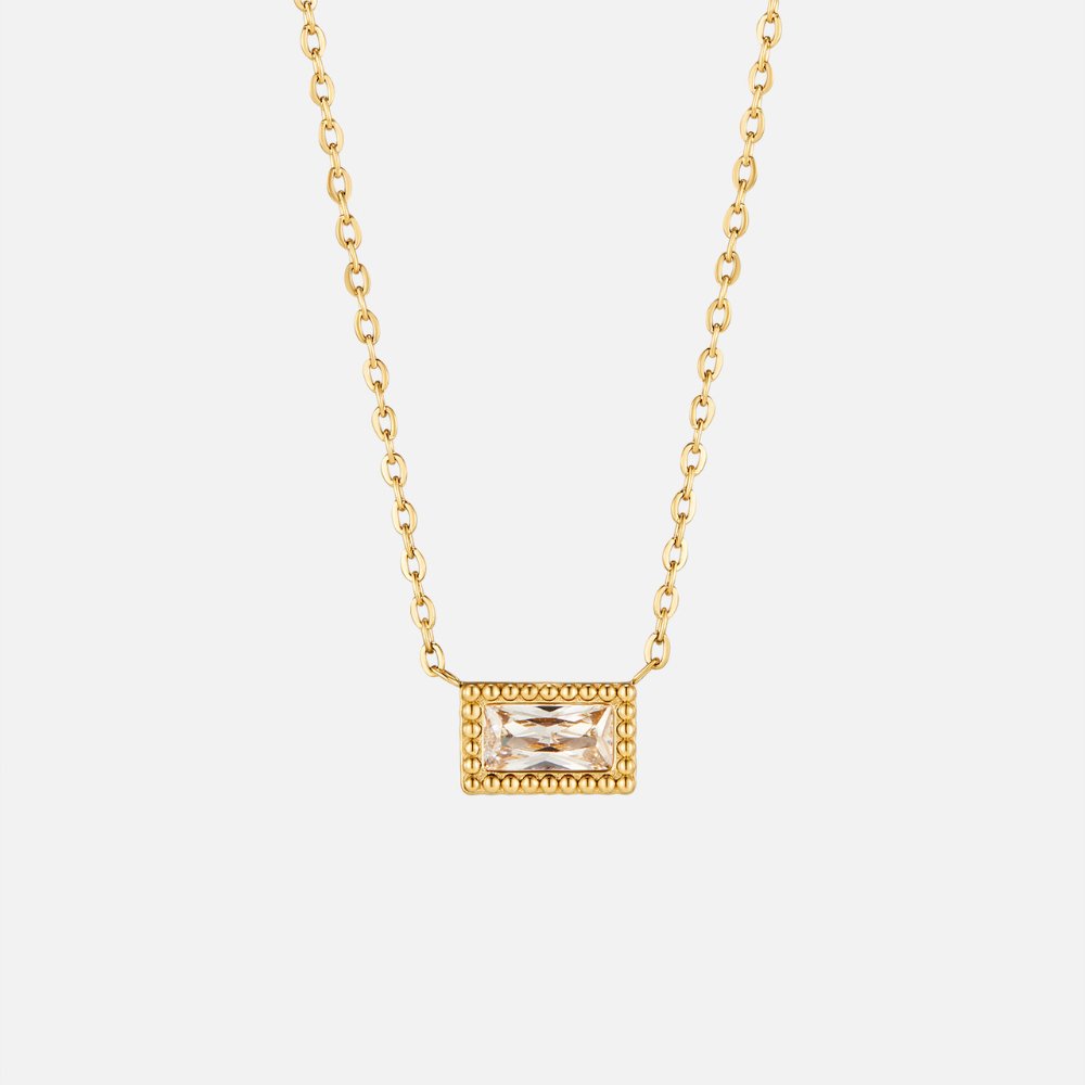 Baguette Geboortesteen Ketting