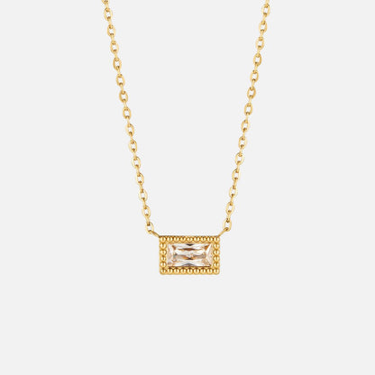 Baguette Geboortesteen Ketting
