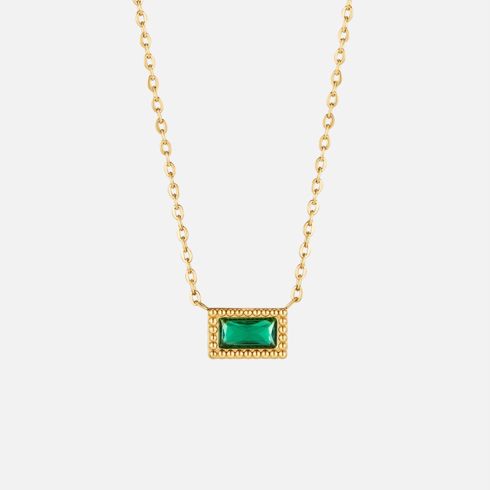 Baguette Geboortesteen Ketting