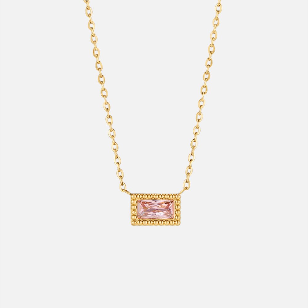 Baguette Geboortesteen Ketting