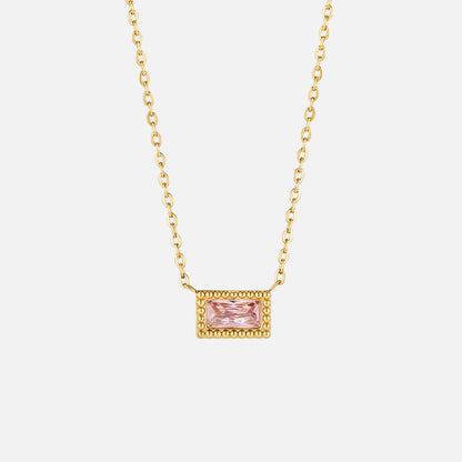 Baguette Geboortesteen Ketting