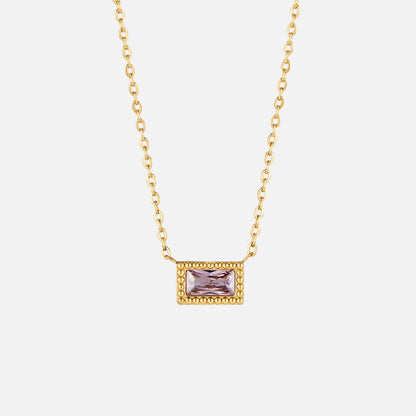Baguette Geboortesteen Ketting